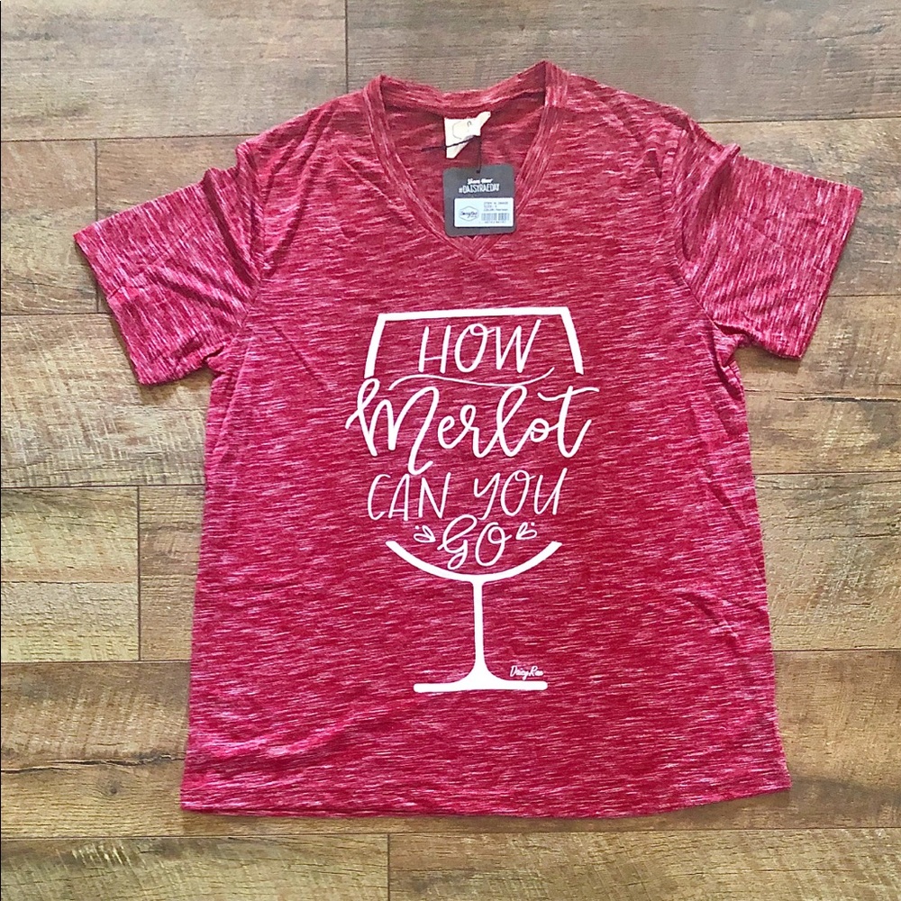🍷WINE LOVERS🍷Loose-fit V-Neck Tee